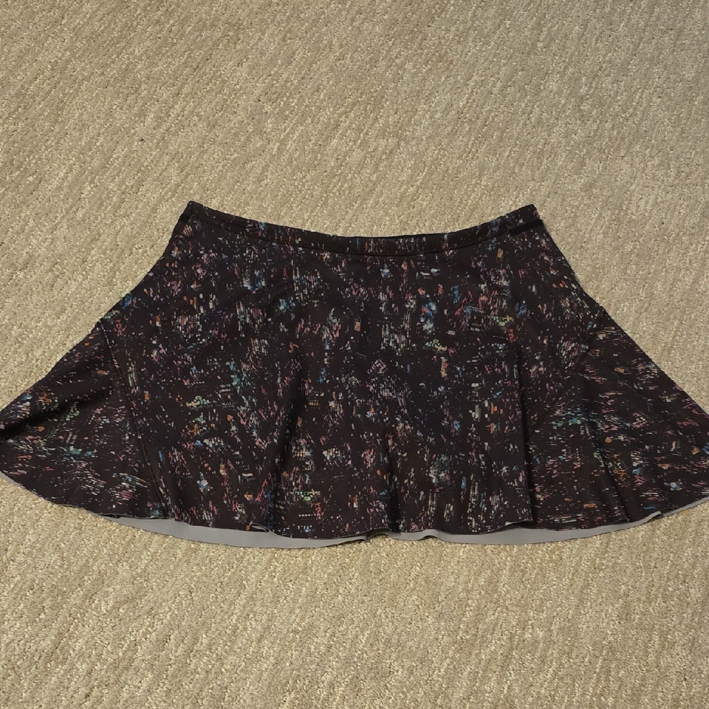 Athleta Gray Skater Mini Skirt with Pleats